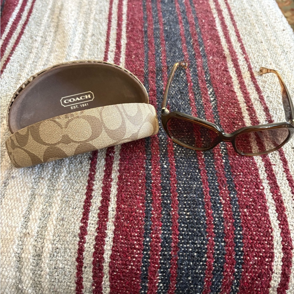 Coach Arlene S615 Signature “C” Logo Sunglasses – Dark Brown w/ Case